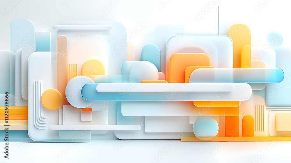 Poster modern dynamic abstract graphic art an aesthetic viewpoint on digital space design