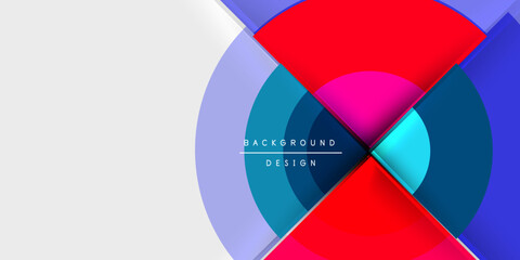 Circle and semi circle geometric background. Vector Illustration For Wallpaper, Banner, Background, Card, Book Illustration, landing page