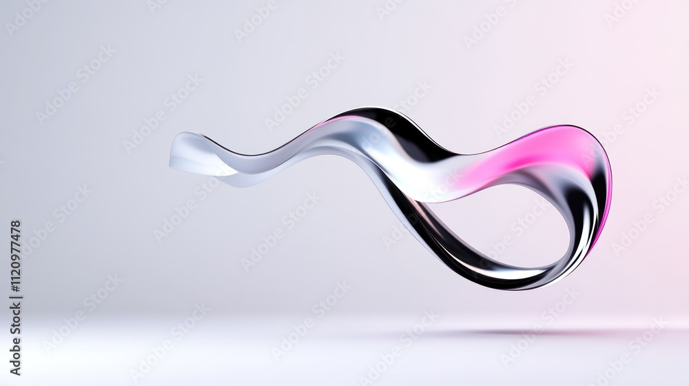 Aufkleber abstract flowing shape in a minimalistic setting.