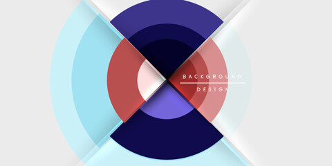 Obraz premium Circle and semi circle geometric background. Vector Illustration For Wallpaper, Banner, Background, Card, Book Illustration, landing page