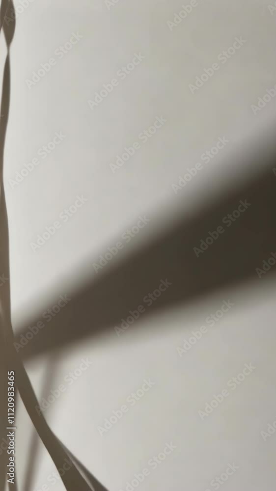 Poster shadows cast by plant leaves creating intriguing patterns on a textured wall during afternoon light 