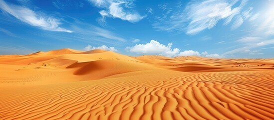Naklejka premium Arid Landscape Under a Vivid Sky
