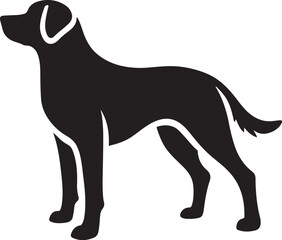 Dog silhouette vector illustration. isolated black silhouette of a dog collection.