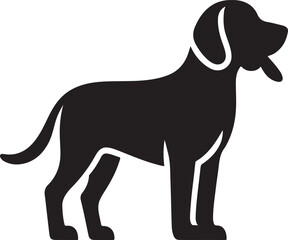Dog silhouette vector illustration. isolated black silhouette of a dog collection.
