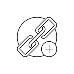 Add Link Outline Icon