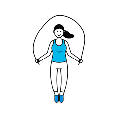 The Girl Exercising - Premium Vector Illustration for Health and Fitness Design