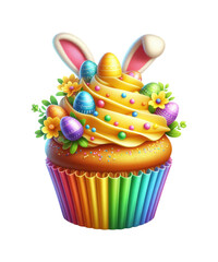cupcake with easter bunny