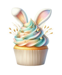 cupcake with easter bunny