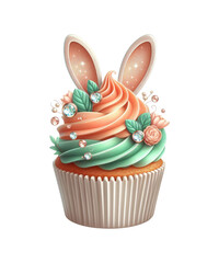 cupcake with easter bunny