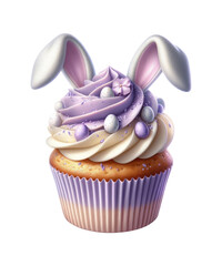 cupcake with easter bunny