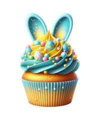 cupcake with easter bunny