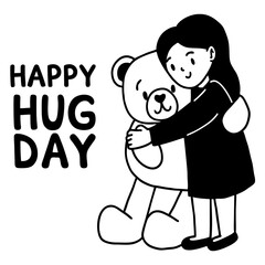 Happy Hug Day illustration vector art