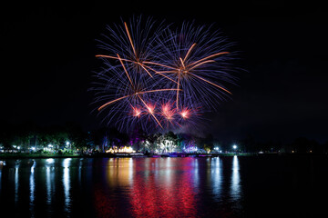 Beautiful fireworks in The Lake