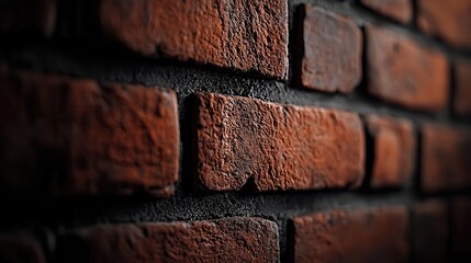 Vintage brick wall with textured patterns, warm cozy tones, natural wear, rustic charm, high detail closeup