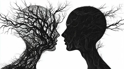 a couple kissing in front of a tree