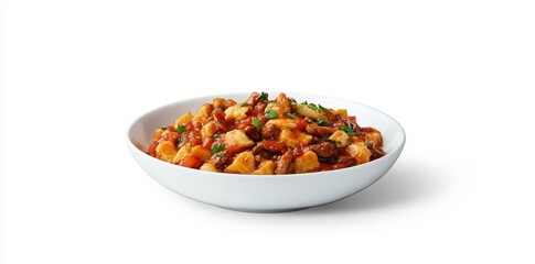 Delicious Beef Stew with Potato Dumplings in a Bowl