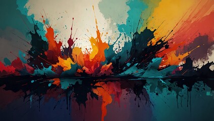 An image of colorful abstract splashes.