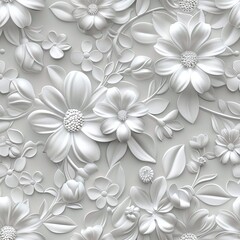 Elegant floral pattern with colorful 3D effect, perfect for decoration and design projects.