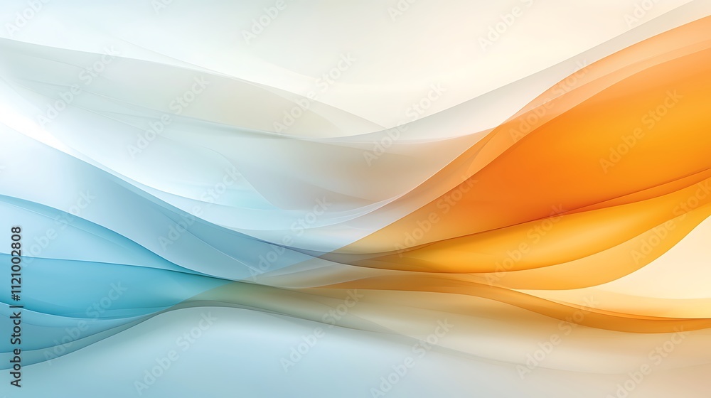 Poster colorful dynamic abstract wave patterns in modern digital art for visual harmony