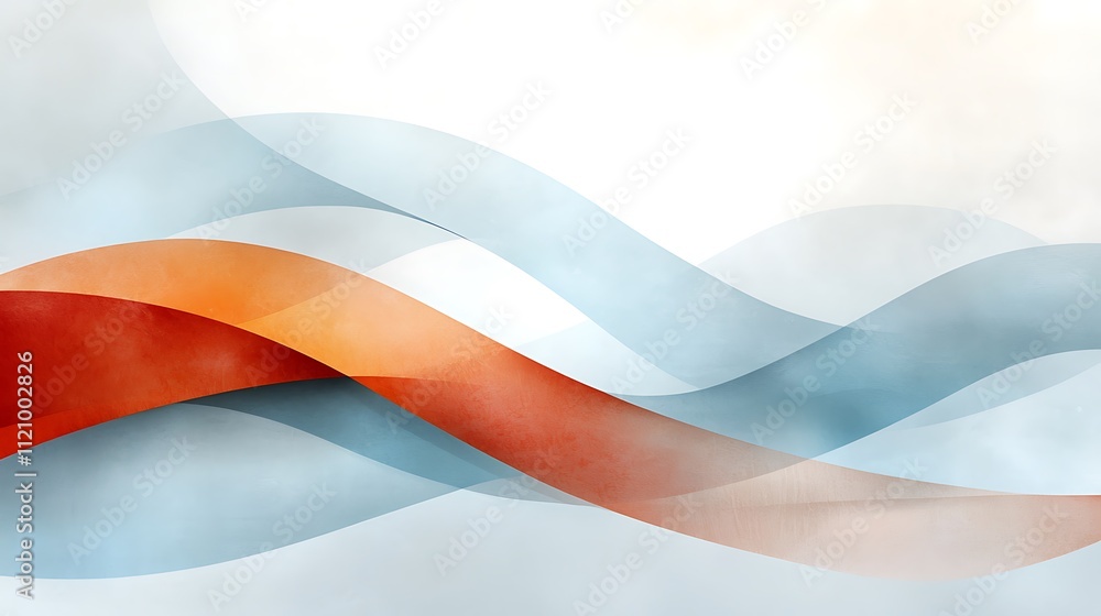 Poster artistic conceptualization dynamic waves creating a peaceful digital atmosphere