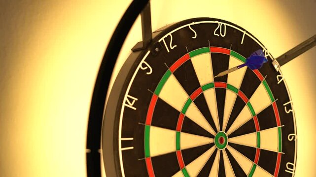 Three darts are thrown onto the dartboard. Missed the tripple 20 very close. The first dart hit 20, the second hit 20 and the third hit 20.
Score 60 points