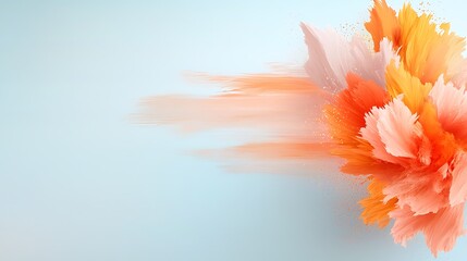 Fototapeta premium Artistic expression close-up of vibrant blooming colors in modern digital background