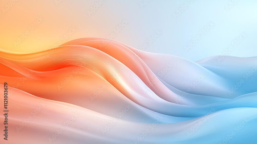 Aufkleber colorful textures and waves abstract digital art creating a calm harmonious perspective