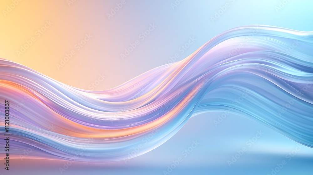 Poster artistic viewpoint dynamic waves in a calm creative digital background