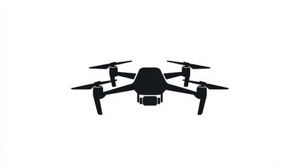 Flat vector graphic logo of a drone