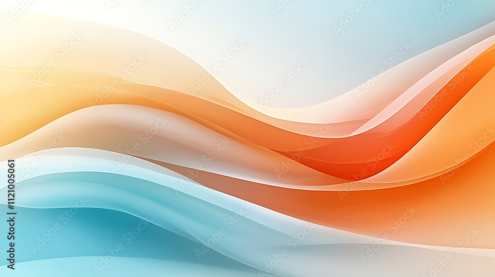 Poster dynamic abstract waves digital art colorful background smooth flow creative design concept