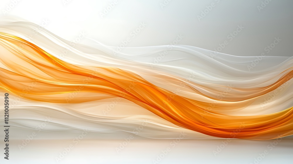 Aufkleber Dynamic abstract waves in bright environment a modern close-up digital art creation