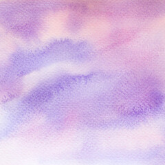 violet watercolor with clouds