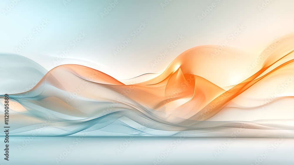 Aufkleber calm atmosphere of colorful abstract waves digital studio background design concept