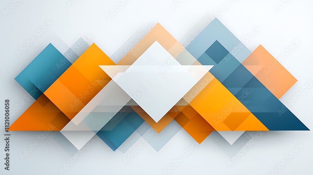 Poster dynamic abstract digital artwork geometric installation with visual impact in modern gallery