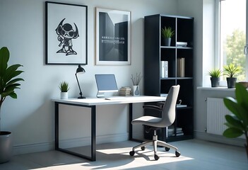 modern office interior with table
