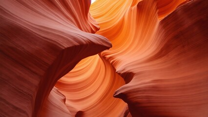Obraz premium Stunning Red and Orange Sandstone Formations, Wallpaper-Style Nature Photography of Arizona's Antelope Canyon