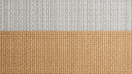 Fototapeta premium High-Resolution Woven Rattan Mat Texture, Gray & Beige Flat Lay Background