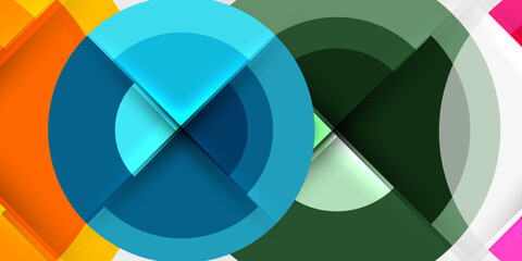 Obraz premium Target circle geometric abstract shapes. Vector Illustration For Wallpaper, Banner, Background, Card, Book Illustration, landing page