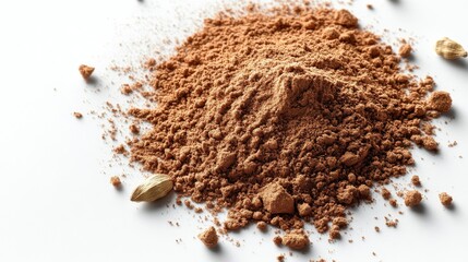 Close-up of Aromatic Cardamom Powder with Seeds
