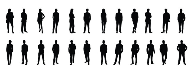 Set of Businessman character design. Different poses design. Vector
