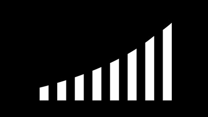 Abstract business graph chart icon illustration background.4k illustration image icon .