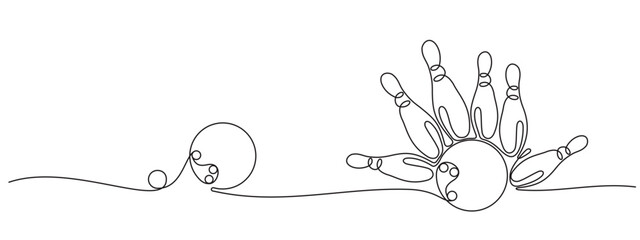 continuous line of bowling