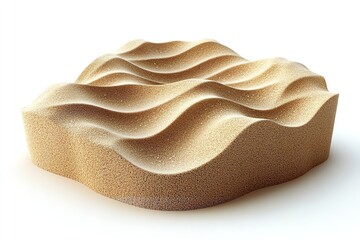 Excellent grade beach sand isolated on a white backdrop. Generative AI