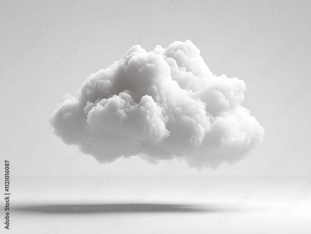 Aufkleber floating cloud display over minimalist background digital art soft lighting abstract conceptualizati