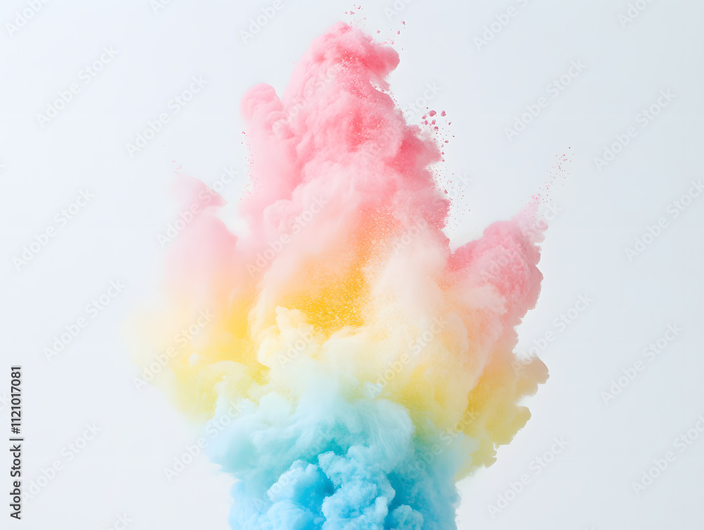 Poster colorful smoke explosion art studio setting visual content abstract environment close-up viewpoint c