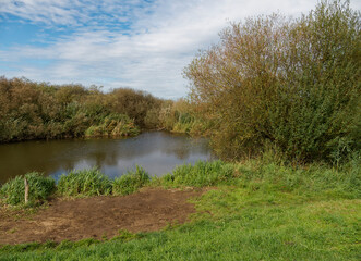 Die Hunte im Ochsenmoor am Dümmer See bei Hüde, Naturpark Dümmer, Landkreis Diepholz,...