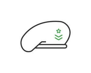 Beret icon vector symbol design illustration