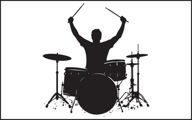 music silhouette of a person