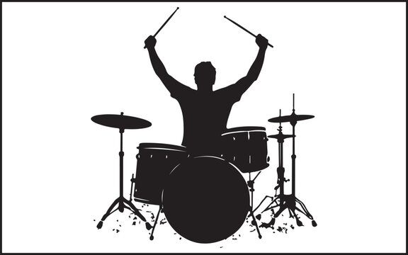 music silhouette of a person