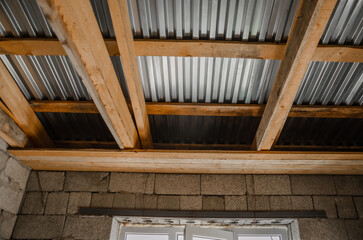 wooden beams, roof joists, rafter wooden structure